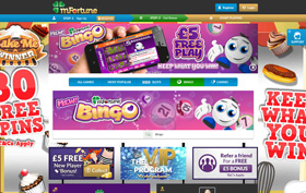 mFortune Bingo homepage
